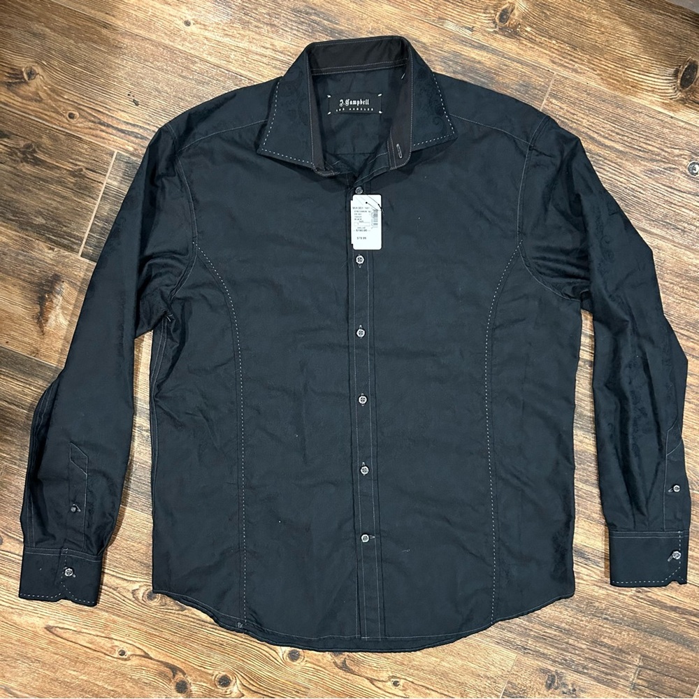 J. Campbell Los Angeles Men’s Button-Down Shirt – Size L – NWT – 2000s Era